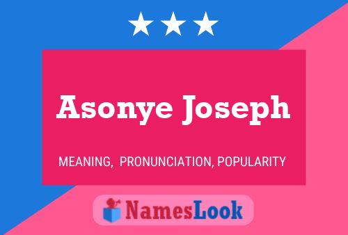 Asonye Joseph Namensposter