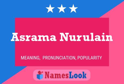 Asrama Nurulain Namensposter