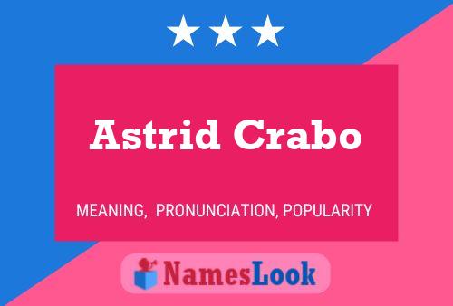 Astrid Crabo Namensposter