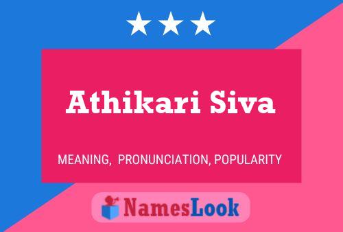 Athikari Siva Namensposter