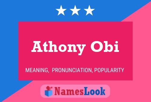 Athony Obi Namensposter