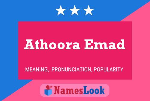 Athoora Emad Namensposter