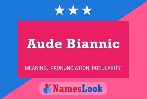 Aude Biannic Namensposter