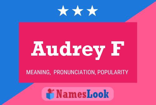 Audrey F Namensposter