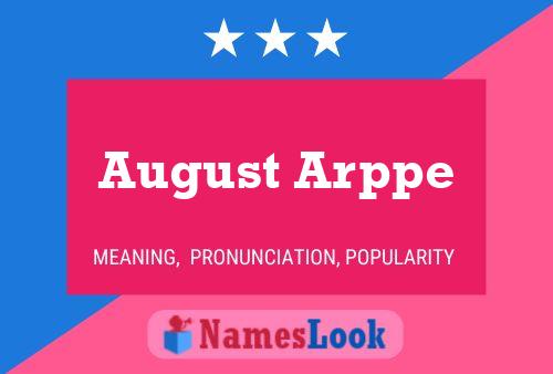 August Arppe Namensposter