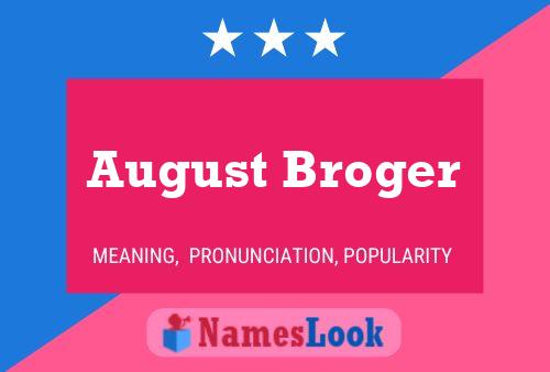 August Broger Namensposter