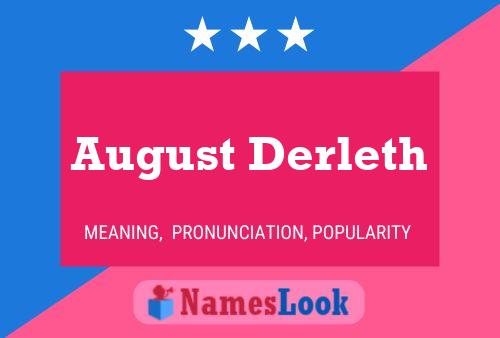 August Derleth Namensposter