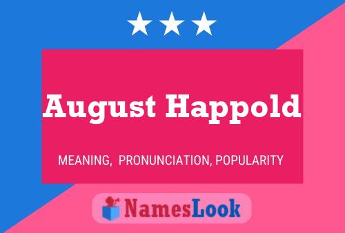 August Happold Namensposter