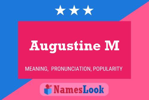 Augustine M Namensposter