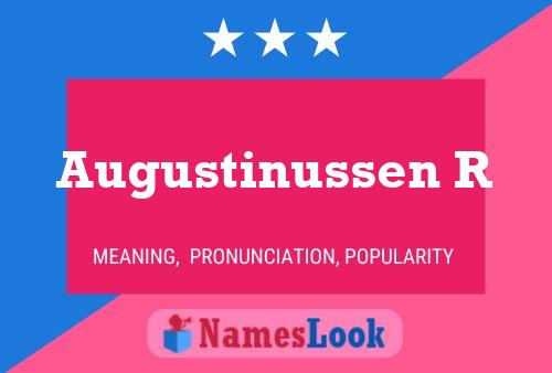 Augustinussen R Namensposter