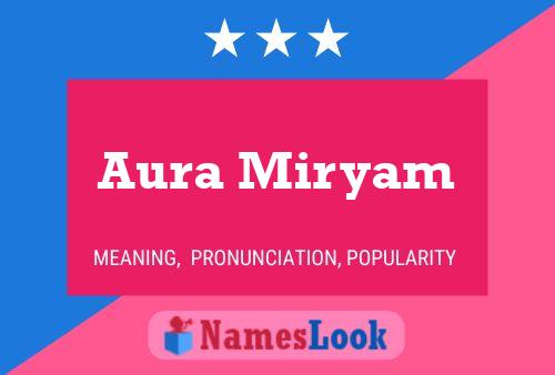 Aura Miryam Namensposter