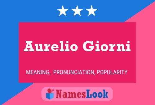 Aurelio Giorni Namensposter