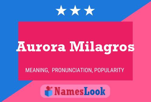 Aurora Milagros Namensposter