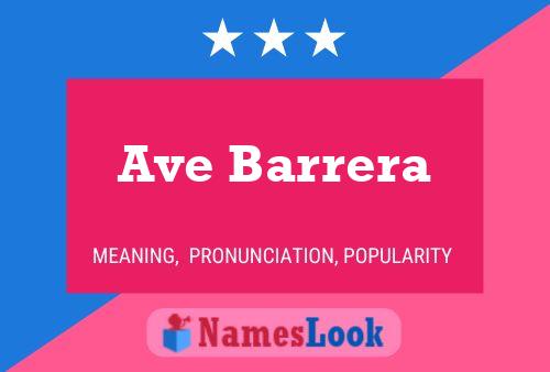 Ave Barrera Namensposter