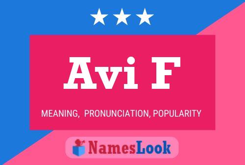 Avi F Namensposter