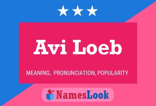 Avi Loeb Namensposter