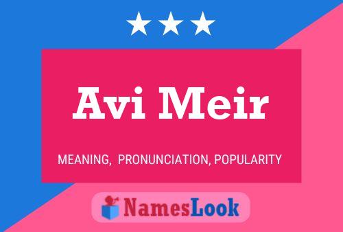 Avi Meir Namensposter