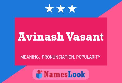 Avinash Vasant Namensposter