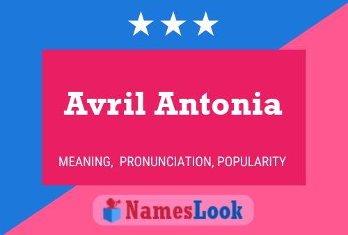 Avril Antonia Namensposter