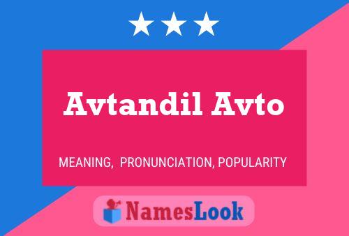 Avtandil Avto Namensposter