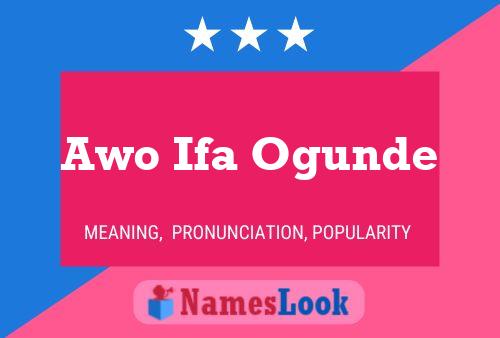 Awo Ifa Ogunde Namensposter