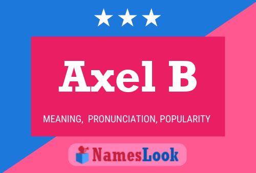 Axel B Namensposter