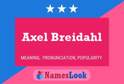 Axel Breidahl Namensposter