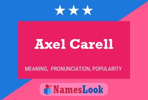 Axel Carell Namensposter