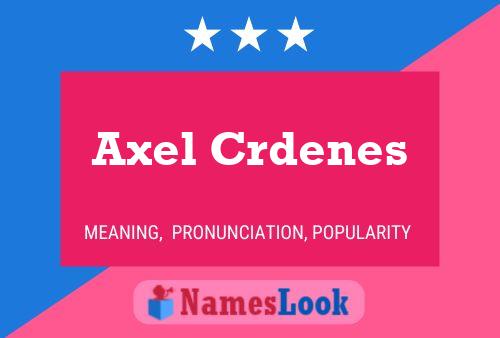 Axel Crdenes Namensposter