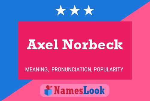 Axel Norbeck Namensposter