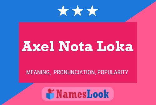 Axel Nota Loka Namensposter