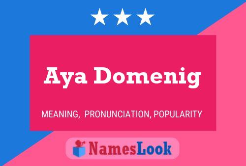 Aya Domenig Namensposter