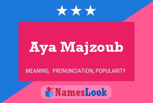 Aya Majzoub Namensposter