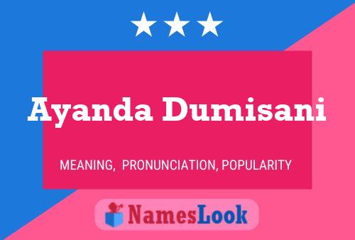 Ayanda Dumisani Namensposter