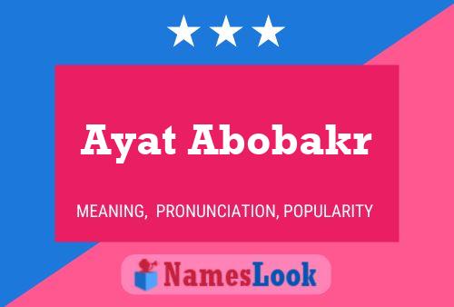 Ayat Abobakr Namensposter