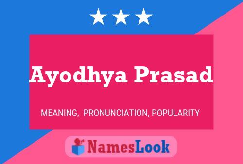 Ayodhya Prasad Namensposter