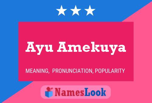 Ayu Amekuya Namensposter