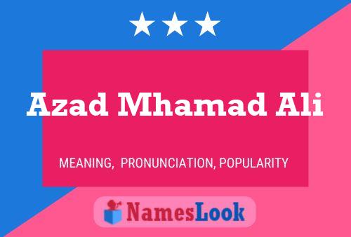 Azad Mhamad Ali Namensposter