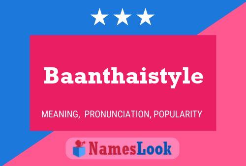 Baanthaistyle Namensposter