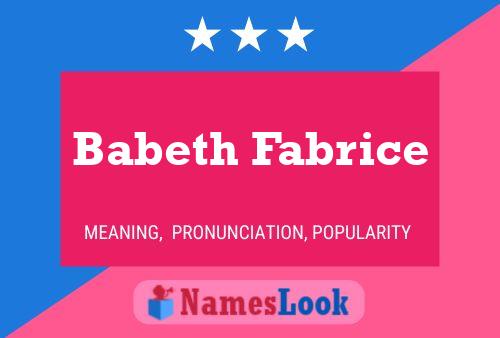 Babeth Fabrice Namensposter