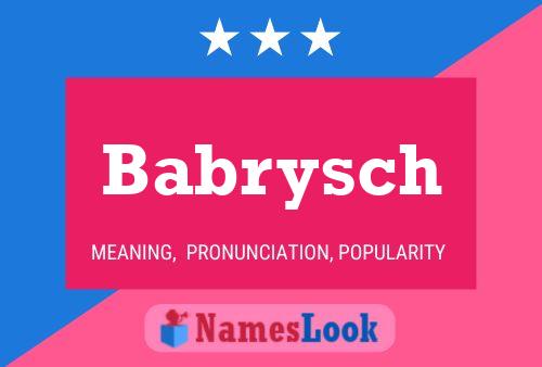 Babrysch Namensposter