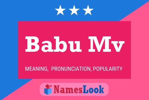 Babu Mv Namensposter