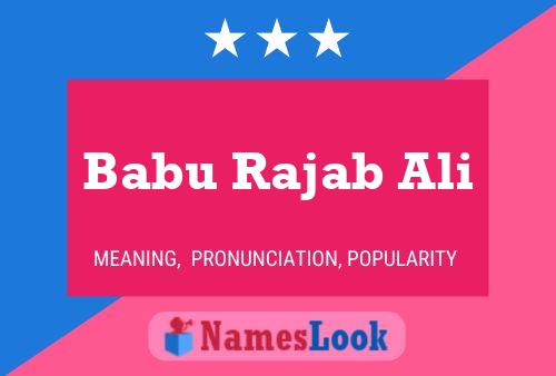 Babu Rajab Ali Namensposter