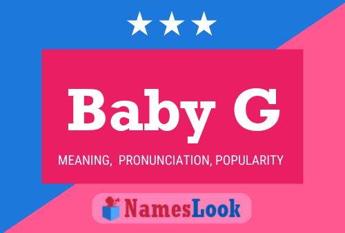 Baby G Namensposter