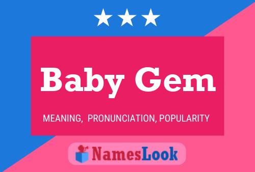 Baby Gem Namensposter