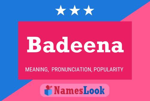 Badeena Namensposter