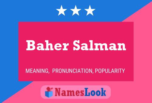 Baher Salman Namensposter