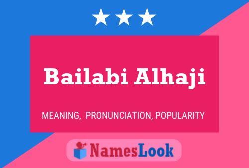 Bailabi Alhaji Namensposter