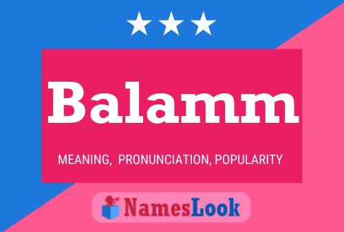 Balamm Namensposter