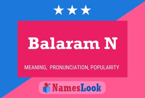 Balaram N Namensposter